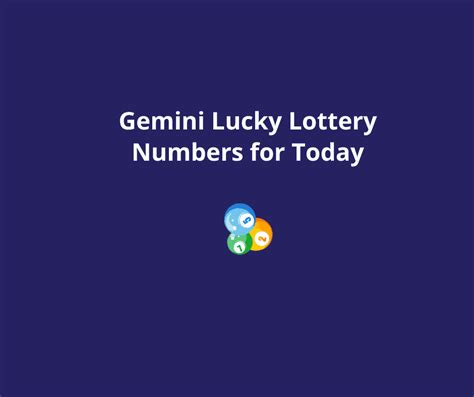 gemini lucky powerball numbers for today